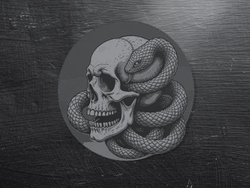 Serpiente y Calavera