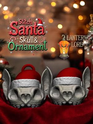 Stitch Santa Skull & Ornament (Pre Supported)