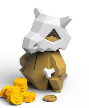 Low-poly Cubone - Piggy Bank