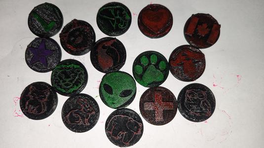 Assorted stamps w/ stamper