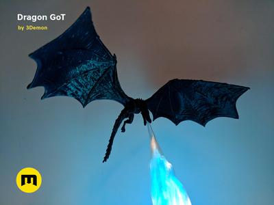 Game of Thrones Dragon – 3D print Figure and Lamp