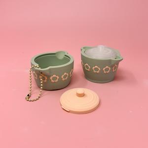 Retro Food Container Keychain and Magnet with Twist Lock Lid - Nostalgic Fridge Decor, Cute Gift