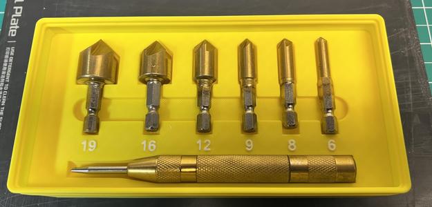 Gridfinity 6-Piece Countersink Bit Holder