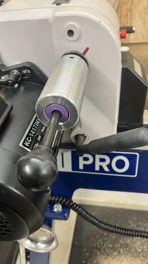 Midi-Pro Wood-Lathe center jig for ejection-rod