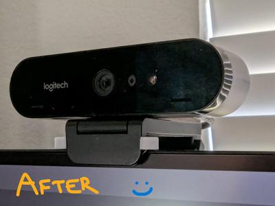 Logitech Brio Webcam monitor mount spacer