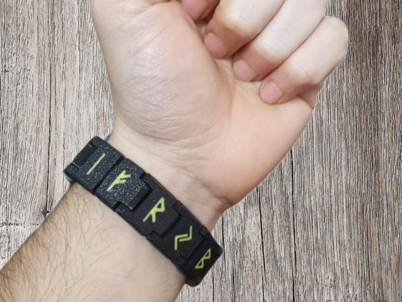 Unique piece rune bracelet
