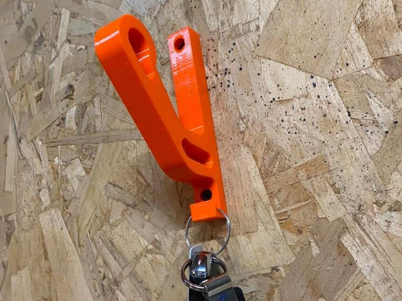 Motorcycle helmet & Key Hook - wall mount 