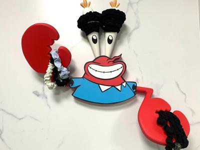 SpongeBob Mr Krabs cartoon cute wall-mounted rack, hook, shelf, hair tie organizer, wall decoration