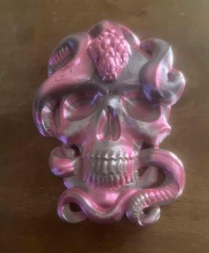 Snake wrapped skull 