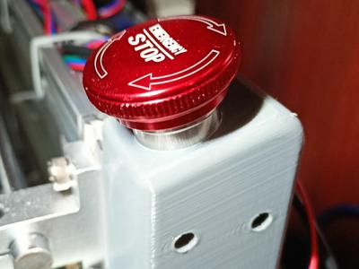 Emergency stop mount to 2040 profile cnc router 3d