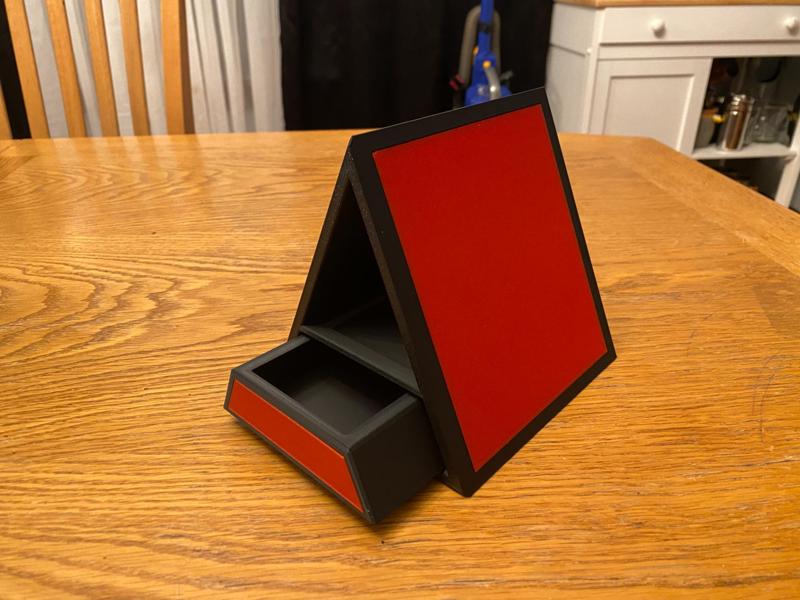 Tableside Book Rest with Magnetic Storage Compartment and Tray