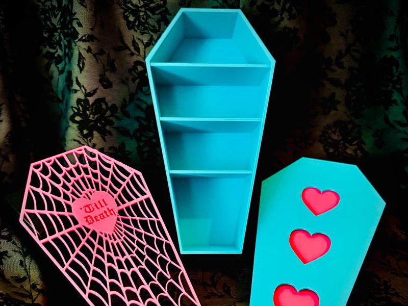 Lovers Coffin Storage Box with Shelves