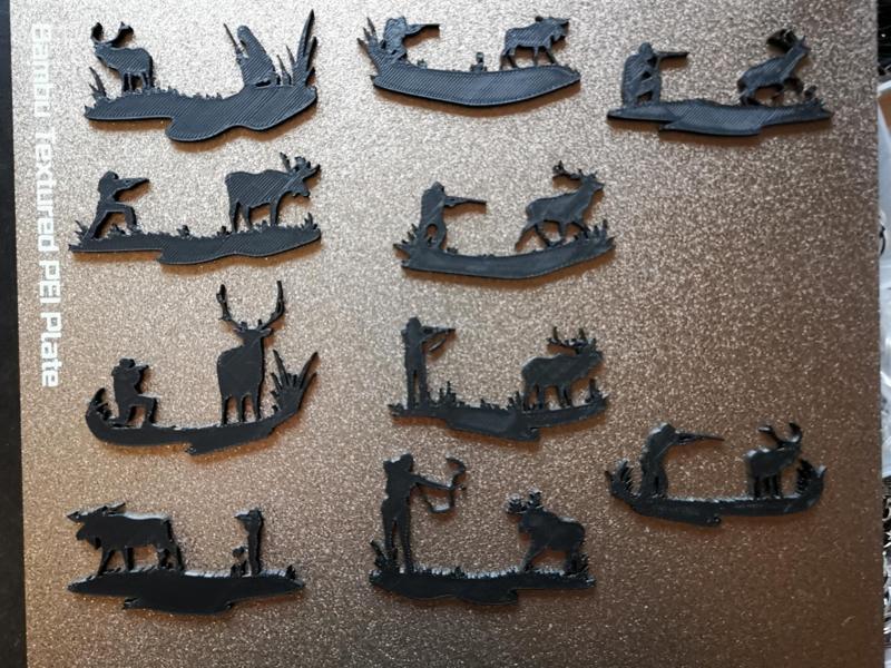 Male and Female Deer Hunters - Wall Art Silhouette