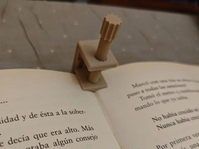 Hands-Free Book Clamp with Screw