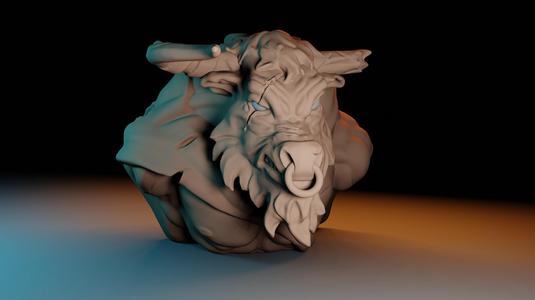 Minotaur Bust