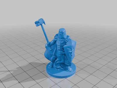 Battle Scarred Paladin with Book and Warhammer