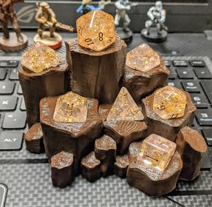 Columnar Basalt - Dice Set Display