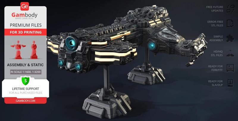 Terran Battlecruiser 3D Printing Model | Assembly