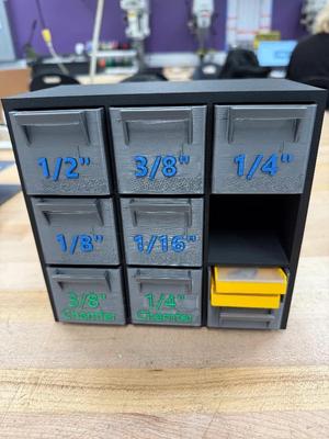 9 drawer storage system   