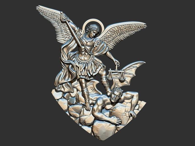 St Michael Archangel with Rocks - Miguel