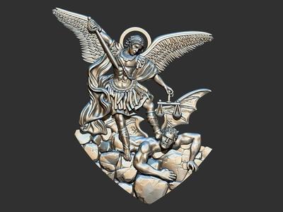 St Michael Archangel with Rocks - Miguel
