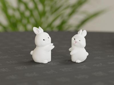 Hugging Bunny,Magnetic,Valentine's Day Decoration