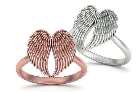 Angel Wings Ring Wings Fashion Ring  printable 3dmodel
