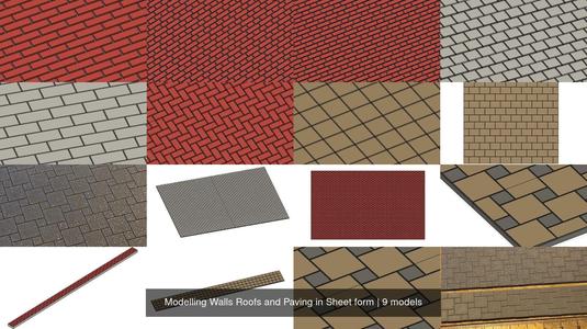 Modelling Walls Roofs and Paving in Sheet form 3D Model Collection
