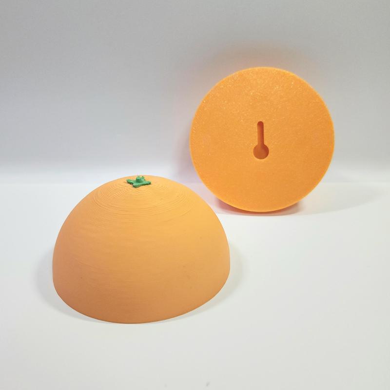 Pair of Decorative Orange Halves Pop-Out 3D Wall Art:: 'Low-Hanging Fruit' Collection