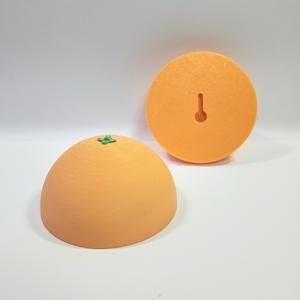 Pair of Decorative Orange Halves Pop-Out 3D Wall Art:: 'Low-Hanging Fruit' Collection