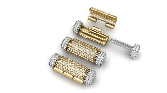 6 mm Round Flip Diamond Lock Box for Chain and Necklace