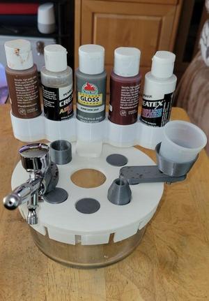 Modular AirBrush Holder-Cleaner