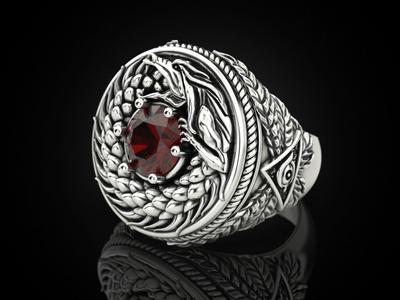 Ouroboros dragon ring