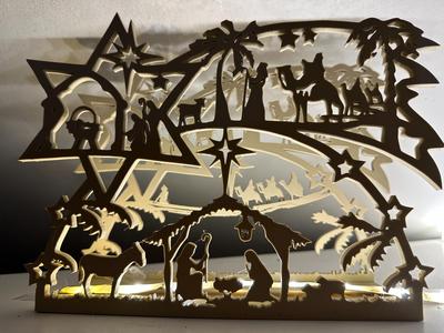 nativity with hut, camels and wise men ' - con capanna ,cammelli e re magi