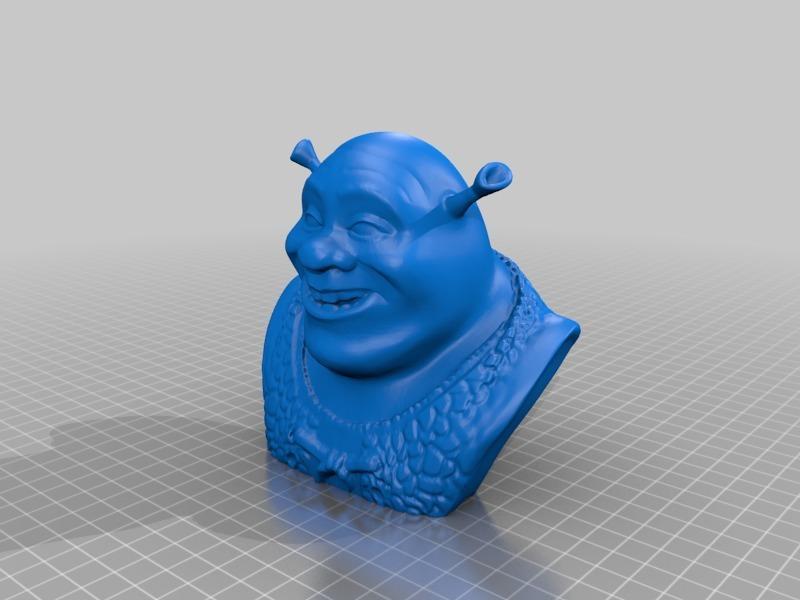 Higher Resolution Shrek Bust With Stand