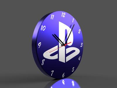 Play Station Logo Clock
