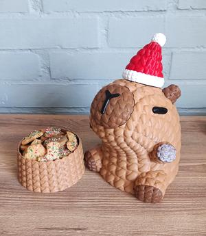 Christmas Capybara bowl