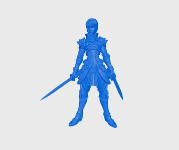 Selene - Twin Assassin Miniature (Children of the Eclipse Series) STL File for Tabletop RPGs - D&D, Pathfinder, Grimdark