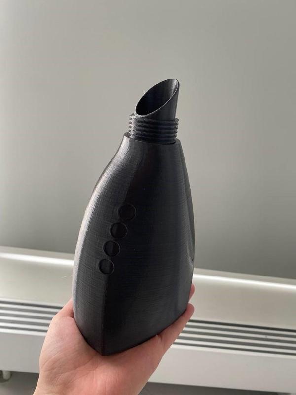 Powder storage bottle for dishwasher
