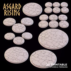 Stone Floor - Set of Round Bases /Pre-supported/