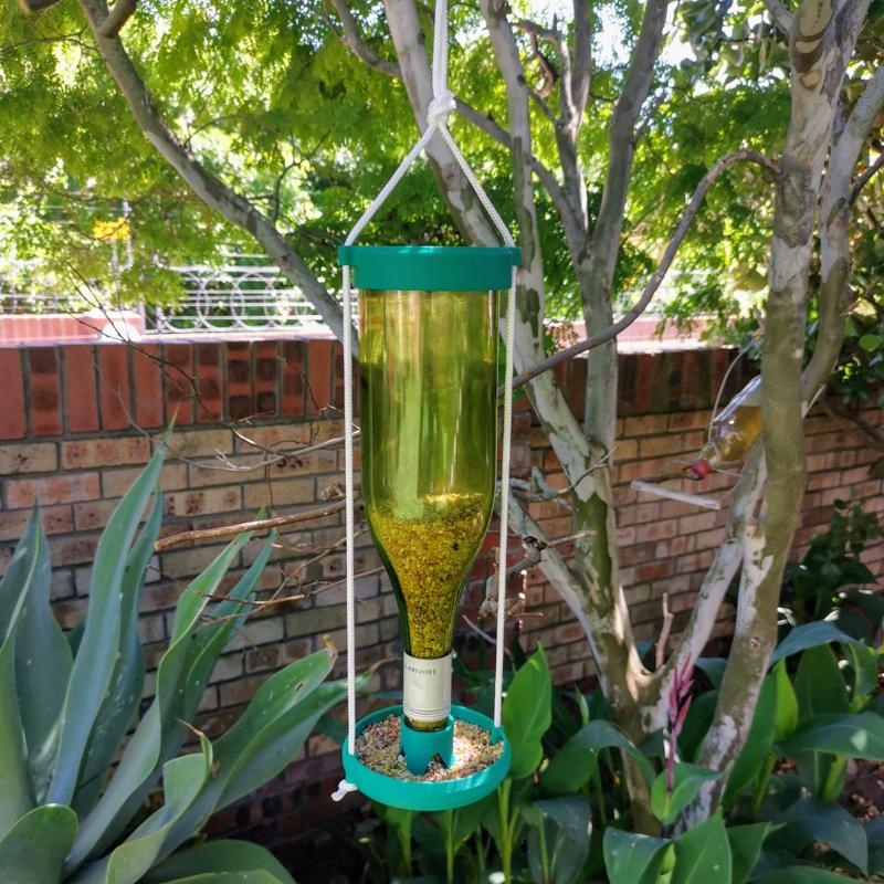 Wine Bottle Bird Feeder