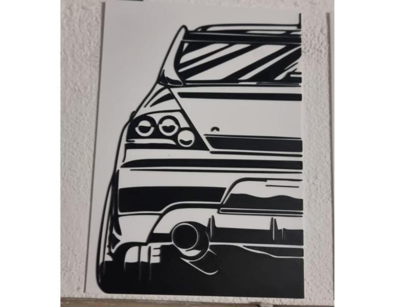 2D Wallart Mitsubishi Lancer EVO8 Evolution JDM