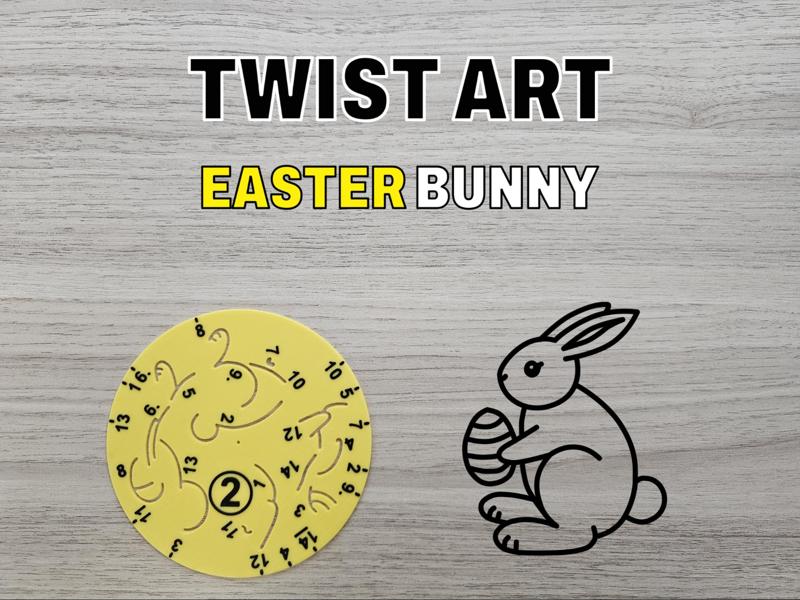 Twist Art 2 Easter Bunny - Rotary Drawing Stencil