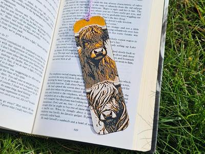 Double Highland Cow 3D Printed Bookmar