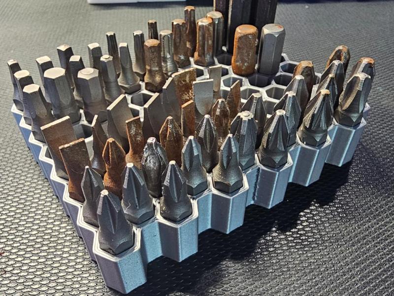 96 Slot Hex Pattern Modular 1/4" Hex Bit Holder