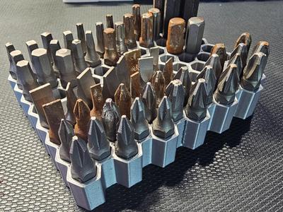 96 Slot Hex Pattern Modular 1/4" Hex Bit Holder