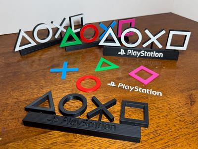 Playstation Symbols Floating Sign with Options