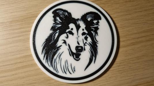 Rough Collie (Lassie) Dog coaster