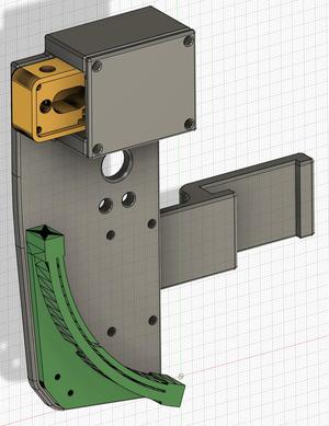 Mounting Plate for combined Tangle-/Runout-Detection and Filament Width Sensor