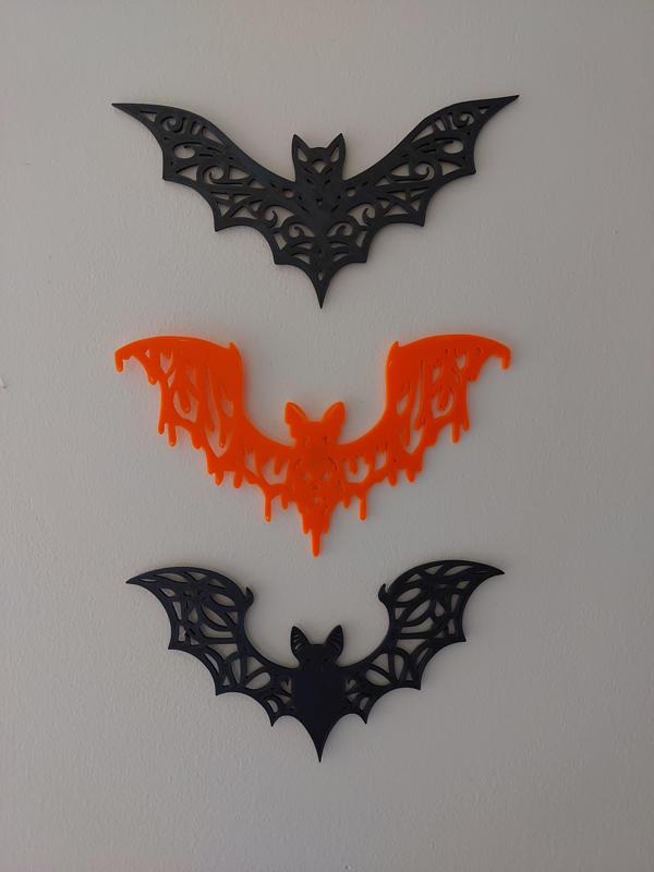 3 Ornate Halloween Bats
